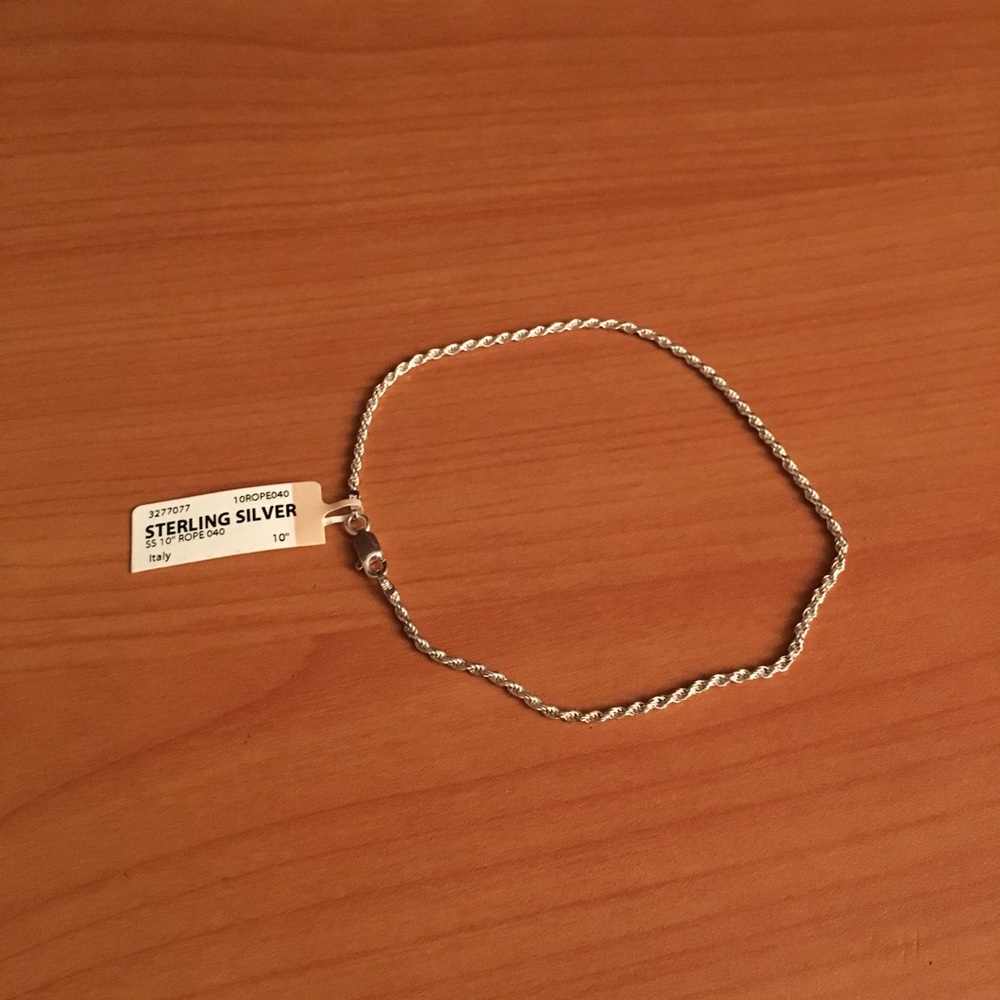 Sterling Silver 10” Italy Bracelet